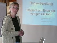 streckenflug_seminar_01 Elke Fuglsang-Petersen bei ihrem Vortrag auf dem Streckflug-Seminar der SeKo-SH